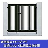 YKK ap　シンプレオ門扉10型　親子開き　門柱仕様　04・08-12　HME-10 『たて（粗）格子デザイン』 　ホワイト
