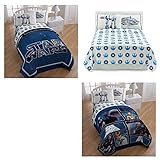 Star Wars Galactic Bed in a Bag, Full - Fitted Sheet, Flat Sheet & Standard Pillow Case, Reversible 