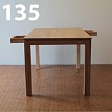 北欧 引出し付き ダイニングテーブル 135cm 天然木 オーク 無垢材 ナチュラル