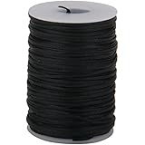 【ノーブランド品】レザークラフト用 ワックス糸 フラット 1.2mm 100m ブラック