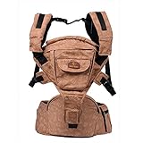 lanova 抱っこひも おんぶ紐 キャリアでもヒップシートでも使える多機能の抱っこひも 新生児から使える抱っこ紐 ベビーキャリー 3歳まで使える 防寒 (丈夫 柔らか 通気性良い) イエローオーカ