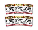 Security Camera Warning Stickers - 6 Pack [並行輸入品]