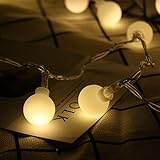 三番目の店 パーティー　ストリップ　ランプ　クリスマス　店舗装飾 誕生日 新年 装飾　20pc 電池式　LED　コットン　ボール　妖精　ストリング　ライト