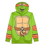 Teenage Mutant Ninja Turtles Boys' Full Zip Hoodie with Mesh Face Mask (Small) [並行輸入品]