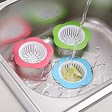 ヘアキャッチャー - Dewin シンクフィルター ヘアストッパー 米粒 洗面台 キッチン バスルーム 排水口 切り替え 2枚