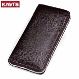 La Kavis(ラーカヴィス)財布 メンズ 長財布 レザー 本革 ラウンドファスナー 大容量...