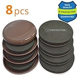 家具スライダーx-protector – Best 8パック4 3 / 4インチ家具スライダーforカーペット& Heavy Felt Sliders移動家具パッド。再利用可能な家具Moverすべての