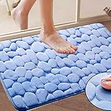 40x60cm吸収レジリエンス低反発カーペット浴室コイニングストーン形状ドアマット(ランダム:カラー)