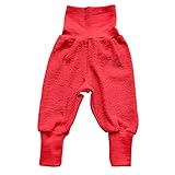 赤ちゃん&幼児用暖かいパンツLongies、100 %有機メリノウールテリー カラー: レッド