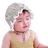 ベビー 帽子 ハット 赤ちゃん用 可愛い レース 春夏 キャップ UVカット キッズ お出かけ用帽子 アウトドア 紫外線対策 日よけ帽子 おしゃれ 通気性　涼しい 48cm サイズ調整可能 3ヶ月から