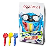 GoodTimes LunchMatesカラフルな赤、黄色、ブルー使い捨てプラスチック4 3 / 4 " Miniキッズスプーン60パックボックス レッド 14150036