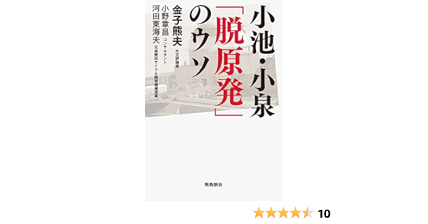小池 小泉 脱原発 のウソ 金子熊夫 小野章昌 河田東海夫 本 通販 Amazon