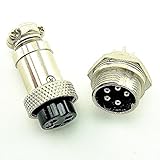 航空プラグGX16-5 5pin 16mmの男性と雌のパネル金属コネクタ