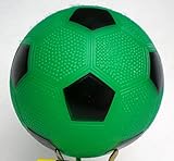 【マイカラーボール】 カラーサッカーボール 凹凸アリ 6インチ 単色 6個セット (緑色)