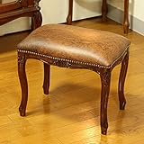 イタリア製スツール 本皮張り ブラウン☓ブラウン