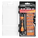 Zanmax ドライバー 60in1 ドライバーセット 修理キット 56種ビット トルクス 星型 Y型 三角 プラス マイナス 多機能ツール PC iPhone X iPhone 8 Smart Ph