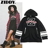 Ziddy(ジディー) ミニ裏毛「サガラワッペン」長袖ミニワンピース・ブラック 【1603】【C】 150 ブラック(04)