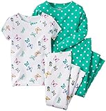 カーターズ Carter's パジャマ 半袖 2枚 ＆ 半ズボン ＆ 長ズボン 綿リブ100% 2組セット 4-Piece Snug Fit Cotton PJs 6M (61-67cm)