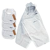 ミルフィーユ ギフトセット2（ブルー） フード付きバスタオル+スタイ3枚 今治産 (0～3歳用) のし・包装・メッセージカード対応