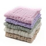 ベビー よだれかけ 5枚セット6層ガーゼ 綿100％　30*30cm 幼稚園 保育園などに