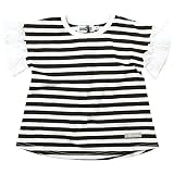 《初夏盛夏対応》 SUCRE(シュクル) 天竺ボーダー半袖Tシャツ 110cm /ネイビー NO.F-474075
