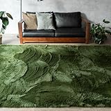 サヤンサヤン 洗える シャギー ラグ エクセレントムーティーⅡ 95x140 オリーブ グリーン 緑