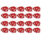 Stokyo アダプター インサート型 7インチ 20個入りパック Plastic 45RPM Insert Adapter (P45IN) Red