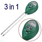 amzmonnsuta 3 in1 土壌酸度計 簡易型 （土壌PH/照度/水分検定） 土壌・pH・照度計 測定器 phメーター ガーデン・植物・農業・室内・屋外のため