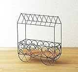 プランタースタンド プランターラック アイアン・木 素敵な 庭 カリーノワゴンラック