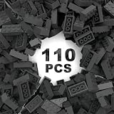 クラシックビルディングブリック 2x4、レゴパーツとピース3001に対応 110ピース バルクビルディングブロック クリエイティブなビルディングブロック 対象年齢6歳以上 男の子 女の子 バルク愛好家向け (ダークグレー)