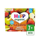 アップル＆ストロベリーピューレ＆ピース4×100グラム (Hipp Organic) (x 4) - HiPP Organic Apple & Strawberry Puree & Pieces 4 