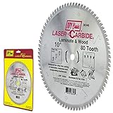 IVY Classic 36346 Laser Carbide 10-Inch 80 Tooth Laminate/Wood Cutting Circular Saw Blade with 5/8-I