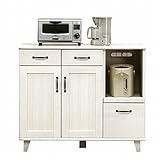 日本製 幅105cm キッチンカウンター ホワイト 完成品