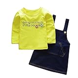 Tovadoo 子供服 ベビー服 女の子 トップス+サロペット 秋冬 長袖 フラワー アルファベット柄 可愛い 旅行 保育園 姉妹揃い