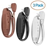 Aurum Cables 3-Feet 3 Outlet Extension Cord Indoor/Outdoor Extension Cord 16AWG 3 Pack- (Black/White