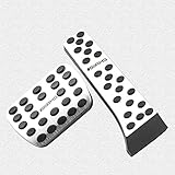 BOYOUS メルセデス・ベンツ 専用設計 高品質 アルミ ペダル 工具不要 ブレーキ アクセル カバー 適合多数 Cクラス W205 Sクラス W222 Eクラス W213 W212 C207 C238 S213 S212 GLC X253 C253 CLSクラス C218 C257 GLE W167 GLS X167 防キズ 防汚れ 滑り止め 2点セット（シルバー）