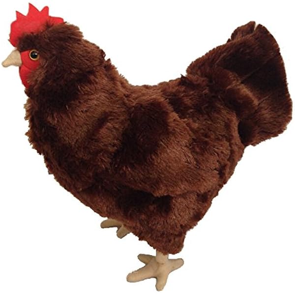 realistic plush chicken