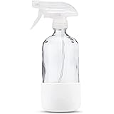 Just Like Joan Glass Spray Bottles for Cleaning Solutions - Empty Spray Bottles with Silicone Sleeve - Essential Oils, Plants