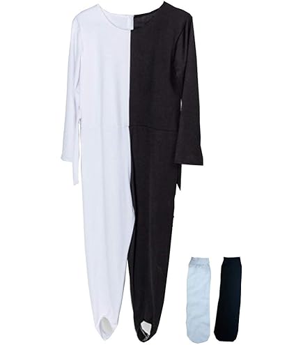 Amazon | 全身タイツ 錯覚ダンス ラインダンス 白黒 黒白 タイツ