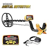 SHUOGOU 高感度金属探知機 調節可能なステム 大型液晶搭載 危険物紛失物検索 、 すべての金属の検出 深さ検出 トレジャーハンター 金属識別 全防水　サウンド指示モード MD6350