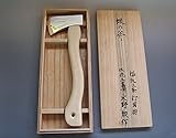 水野製作所　越後三条打刃物　伝統工芸士 水野勲作 銀の斧　桐箱入 全長約360mm