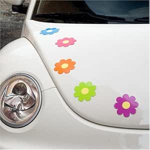 Amazon かわいい 車 カー マグネット 花 デイジー ステッカー デカール 車 バイク