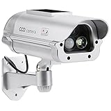 KKmoon Simulation PIR Sensor Detector CCTV Camera Solar Powered Fake Dummy Rainproof Bullet Security