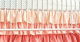 Baby Bedding Set | Gold Metallic Sheet and Coral Ombre Tiered Skirt by Bold Bedding