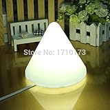 ブランド の新しい高品質省電力テーブル の横に夜黄色ホワイト led ライト ピラミッド コーン形状ランプ-中国