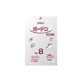 シモジマ (スワン) OPP袋 ボードン #20 No.8 穴あり 透明 100枚 006763108