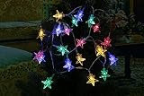 LEDイルミネーションライト 星型 室内の飾り 屋外 ストレートイルミネーション 立体 クリスマスイルミネーション　クリアコード 電池式 20球 TOPAIM ZONTEN
