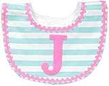 Mud Pie Baby-Girls Newborn J Girl Initial Bib, Pink, One Size by Mud Pie