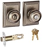 Schlage Lock Company F51AGEO621ADD Distressed Nickel Georgian Keyed Entry F51A Panic Proof Door Knob