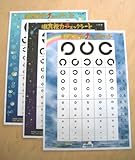 眼育(めいく)視力チェックシート ランドルト環の視力検査表 3メートル用